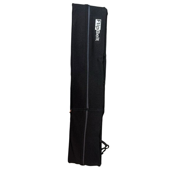 FlipBelt Running Belt L Zipper Pocket Black Travel Keyring Phone Money Holder - Picture 1 of 6